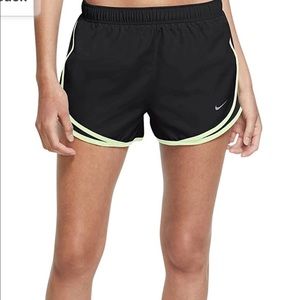 Nike Tempo Shorts, Black and Lime Green S